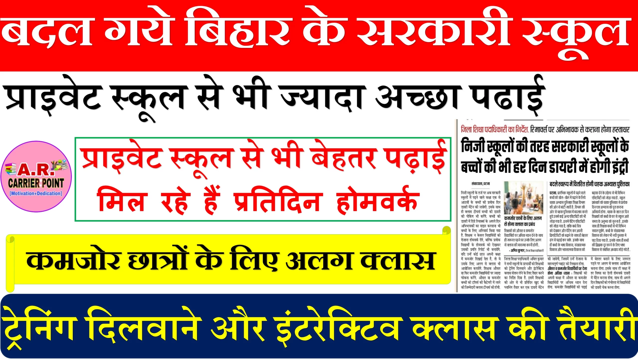 बदल गये बिहार के सरकारी स्कूल अब प्राइवेट स्कूल से भी ज्यादा अच्छा पढाई