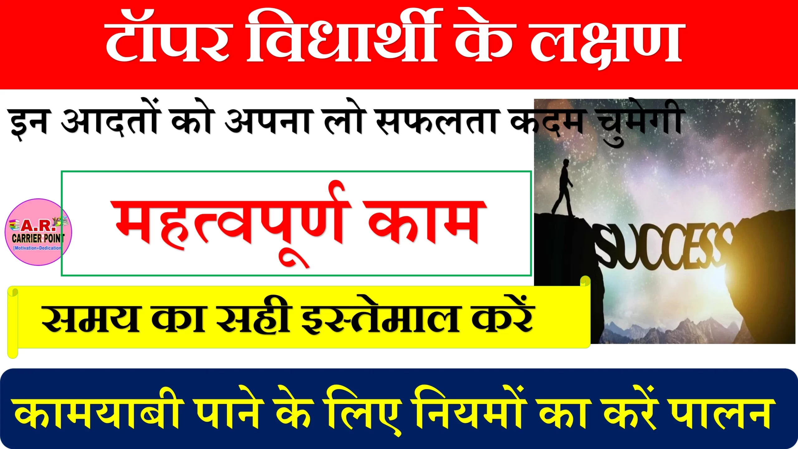 टॉपर विधार्थी के लक्षण | इन आदतों को अपना लो सफलता कदम चुमेगी