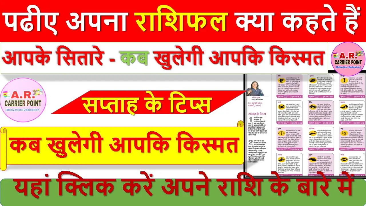 पढीए अपना राशिफल - क्या कहते हैं आपके सितारे - कब खुलेगी आपकि किस्मत