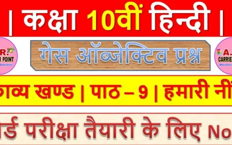 कक्षा 10 हिन्दी गोधूलि भाग 2 | काव्य खण्ड | पाठ – 9 | हमारी नींद