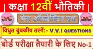 कक्षा 12 भौतिकी अध्याय 8 (विधुत चुंबकीय तरंगें) वस्तुनिष्ठ प्रश्न हिंदी