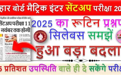 बिहार बोर्ड मैट्रिक इंटर सेंटअप परीक्षा 2025 का रूटिन प्रश्नपत्र सिलेबस समझें | हुआ बड़ा बदलाव