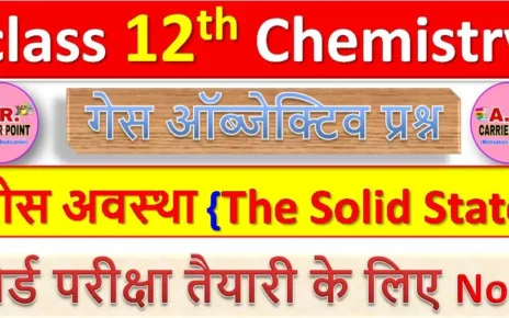 Class 12 Chemistry Chapter 1. ठोस अवस्था The Solid State Objective Question