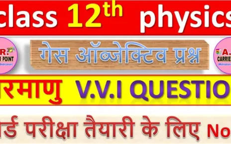 class 12 physics chapter 12 ( परमाणु ) Objective Question