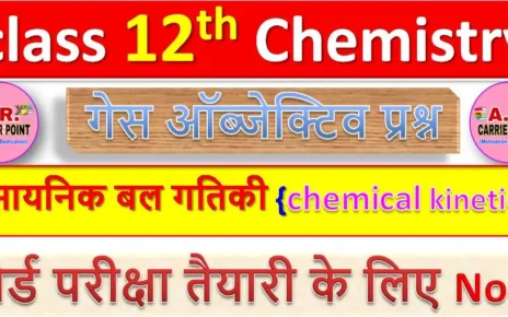 रसायनिक बल गतिकी | कक्षा 12वीं रसायनशास्त्र पाठ -4 ऑब्जेक्टिव प्रश्न