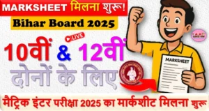 बिहार बोर्ड मैट्रिक इंटर परीक्षा 2025 का मार्कशीट मिलना शुरू