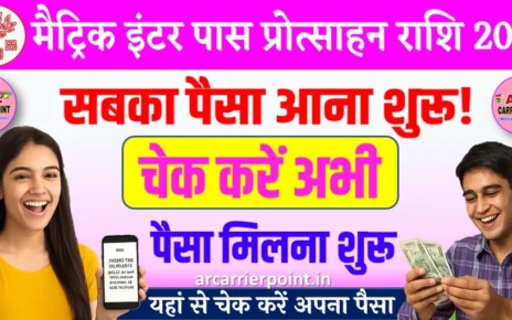 मैट्रिक इंटर पास प्रोत्साहन राशि 2025