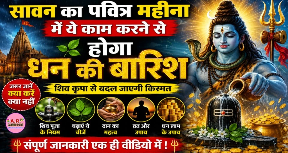 सावन का पवित्र महिना में ये काम करने से होगा धन की बारिश