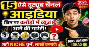 15 ऐसे यूट्यूब चैनल आइडिया जिसपे करोड़ों में व्यूज़ आएंगे