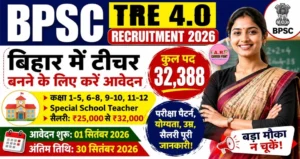 BPSC TRE 4.0 Recruitment 2026- बिहार में टिचर बनने के लिए करें आवेदन