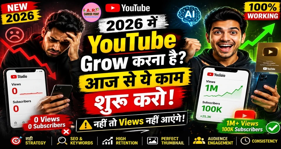 2026 में यूट्यूब पर ग्रो करना है तो आज