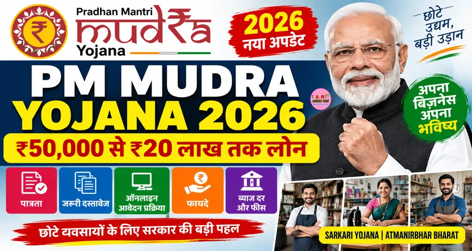 PM Mudra Yojana 2026: प्रधानमंत्री मुद्रा लोन योजना से ₹20 लाख तक लोन, जानिए पात्रता, दस्तावेज और आवेदन प्रक्रिया