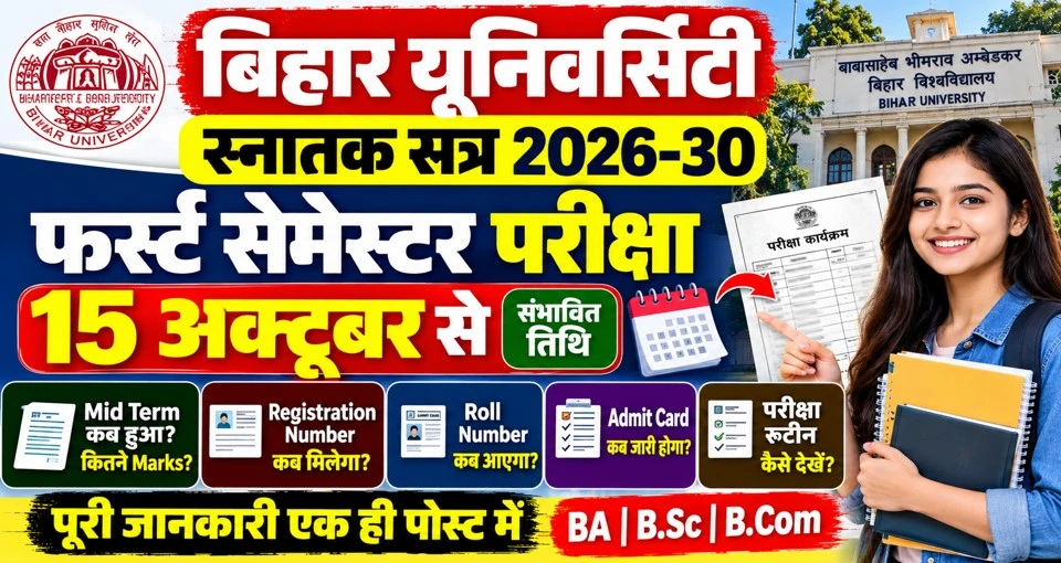 बिहार यूनिवर्सिटी स्नातक सत्र 2026-30
