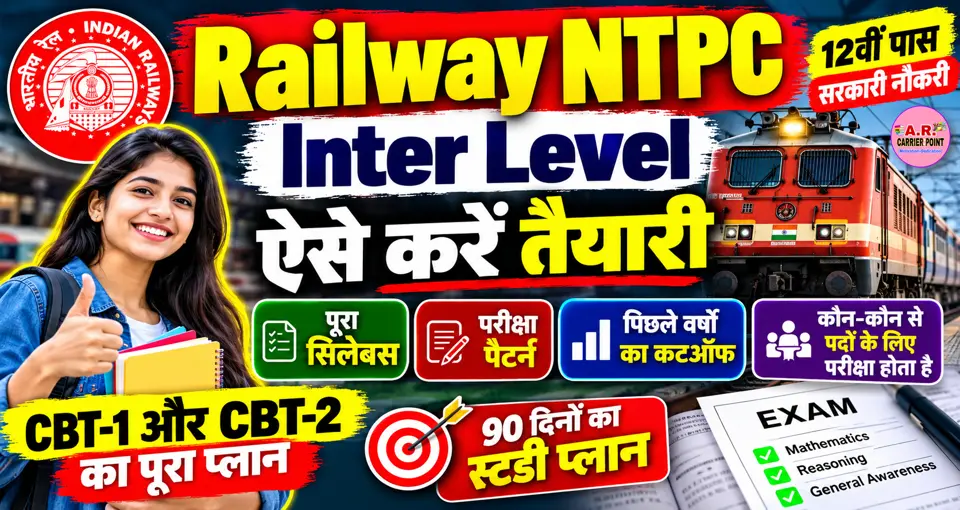 रेलवे NTPC इंटर लेवल परीक्षा की ऐसे करें तैयारी- सिलेबस परीक्षा पैटर्न देखें